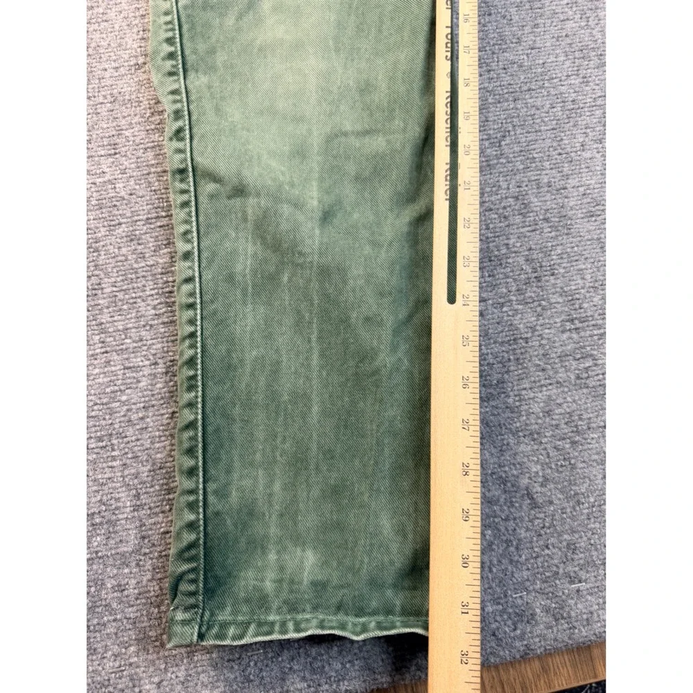 Vintage Levis 541 Jeans 34x32 Green Cotton Fade USA Made Sample Garment Mens 90s